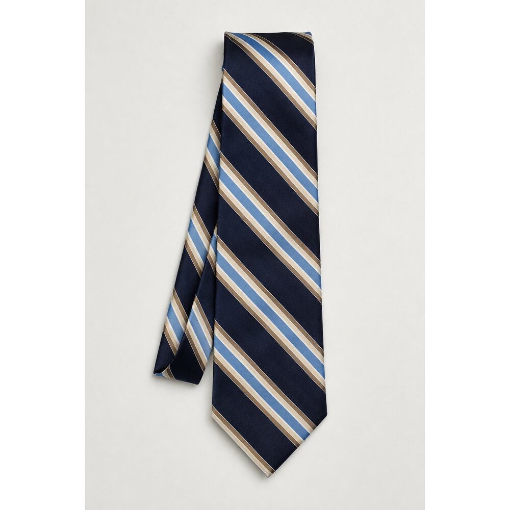Pronto Uomo Diagonal Striped 100% Silk Tie